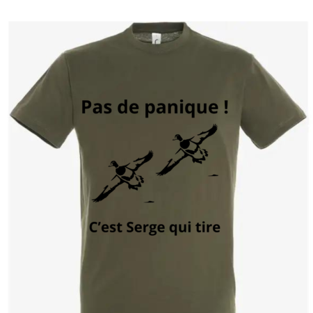 T-shirt "Pas de panique" personnalisable